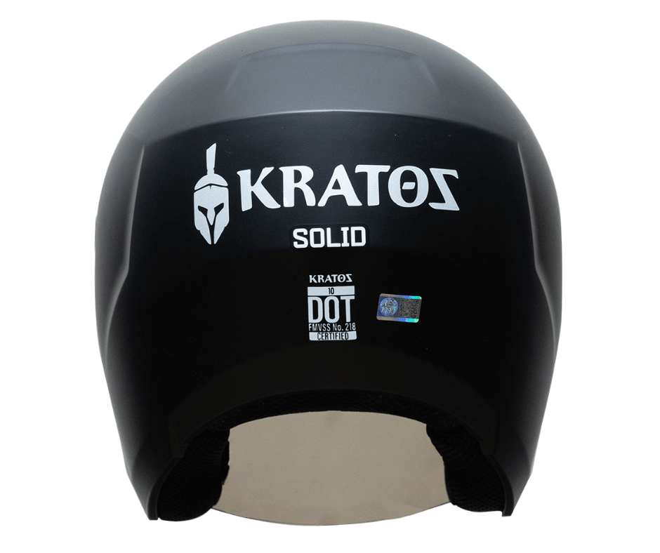 CASCO ABIERTO KRATOZ K10 NEGRO MATE VISOR TRANSPARENTE3