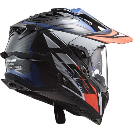 CASCO INTEGRAL LS2 MX701 C EXPLORER FOCUS CARBONO NARANJA/AZUL/BLANCO1