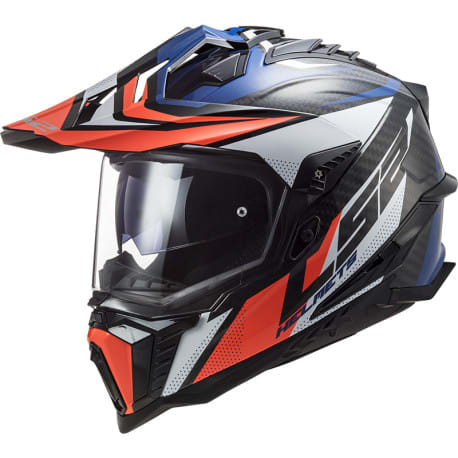 CASCO INTEGRAL LS2 MX701 C EXPLORER FOCUS CARBONO NARANJA/AZUL/BLANCO2