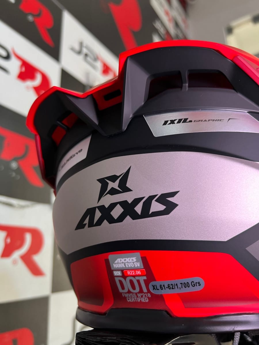 CASCO INTEGRAL AXXIS HAWK SV IXIL B15 ROJO MATE4