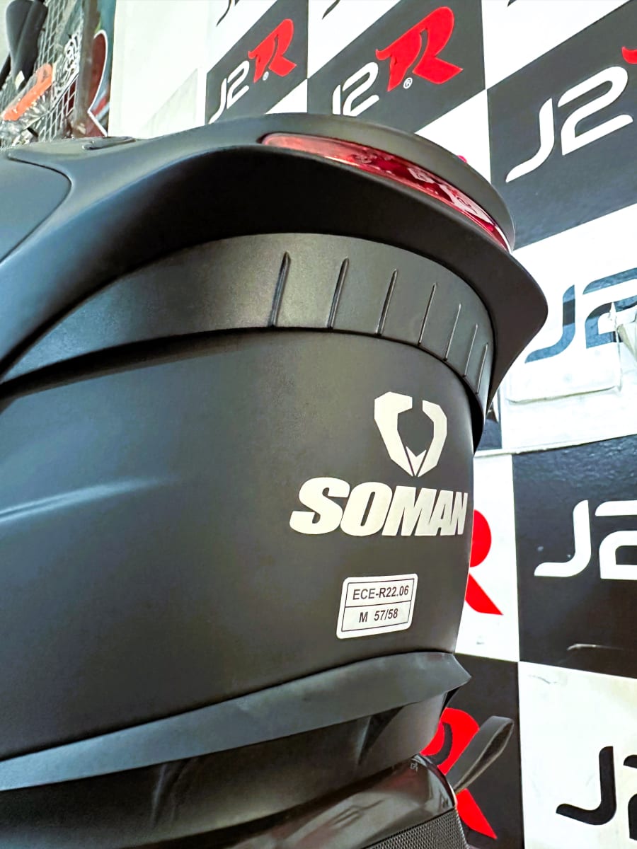 CASCO INTEGRAL SOMAN RACER CON LUZ LED TRASERA5