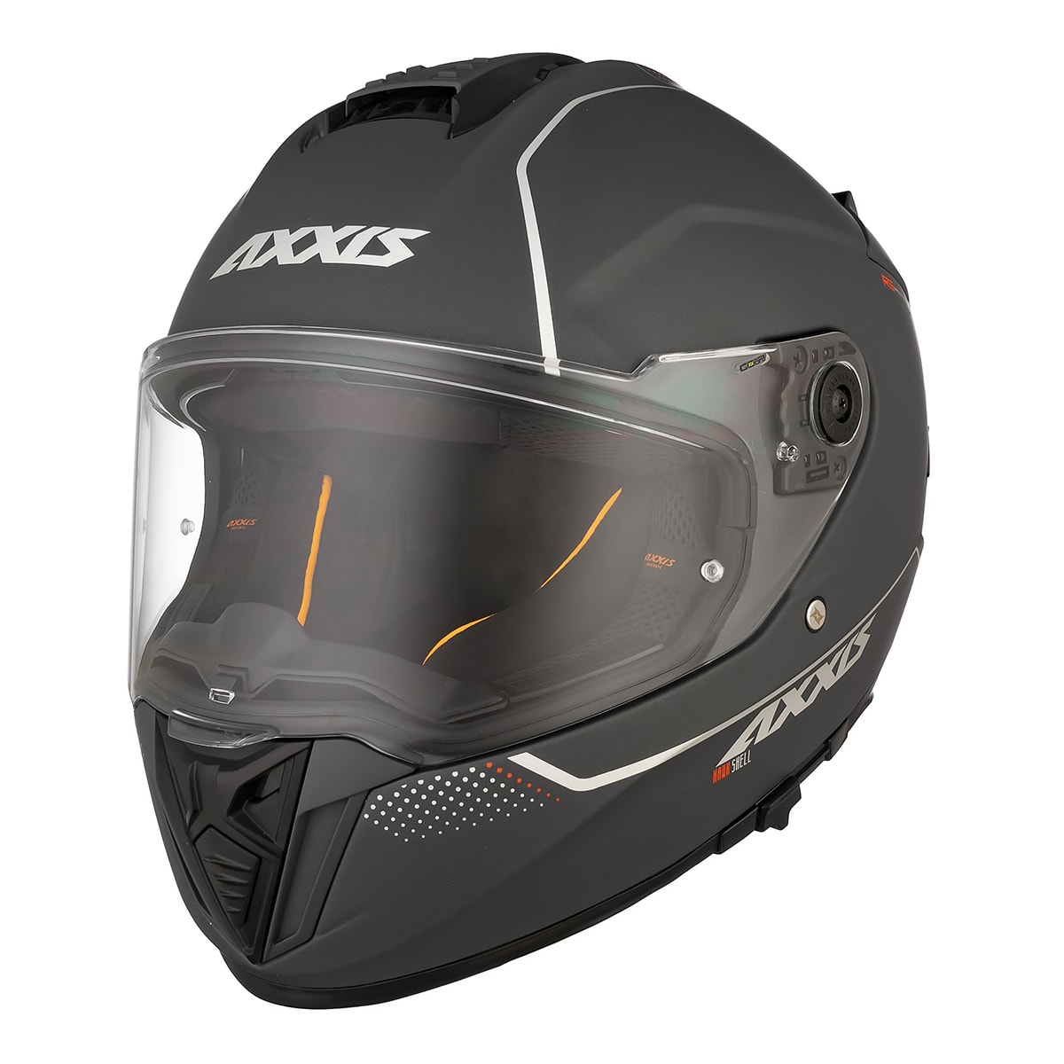 CASCO INTEGRAL AXXIS FF122 HAWK SV SOLID A2 TITANIO MATE5