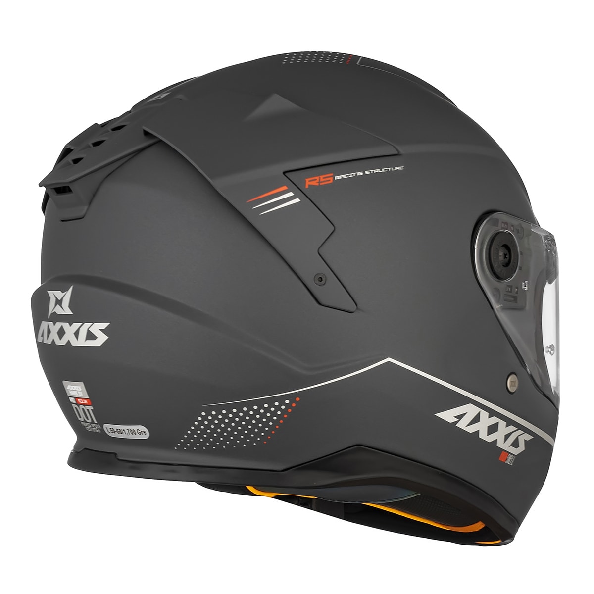 CASCO INTEGRAL AXXIS FF122 HAWK SV SOLID A2 TITANIO MATE3