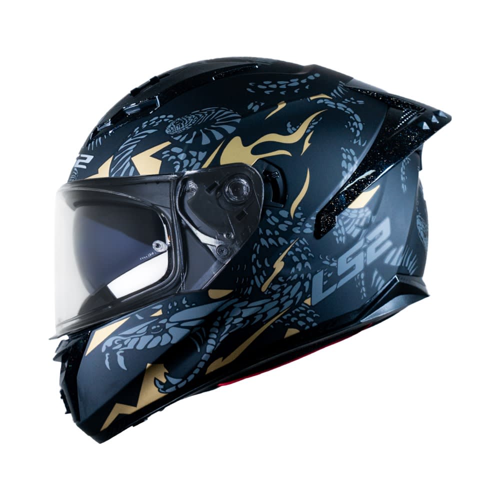 CASCO INTEGRAL LS2 FF806 MAMBA NEGRO / DORADO1