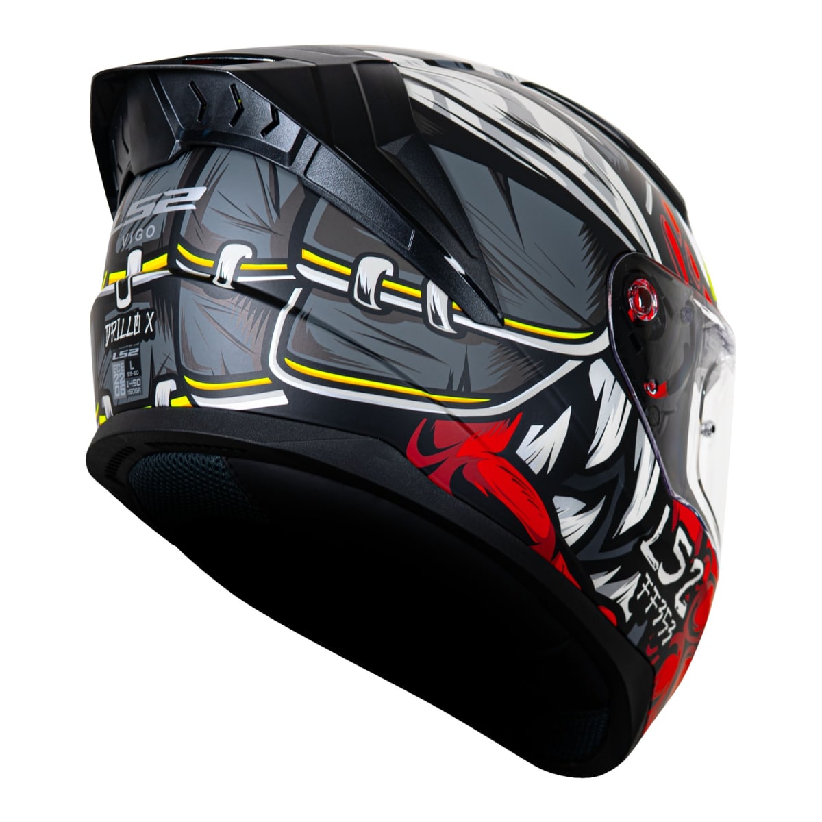 CASCO INTEGRAL LS2 FF810 DRILLOX GRIS MATE /  ROJO3