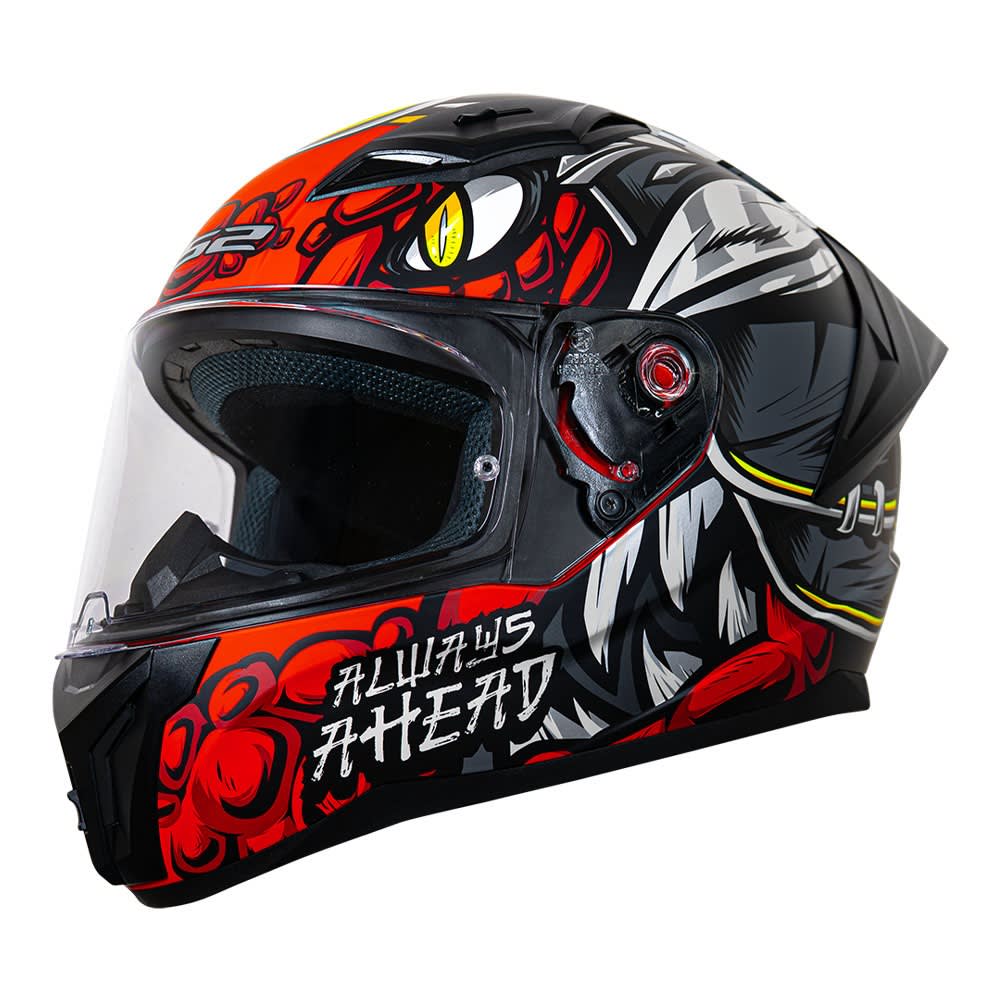 CASCO INTEGRAL LS2 FF810 DRILLOX GRIS MATE /  ROJO2