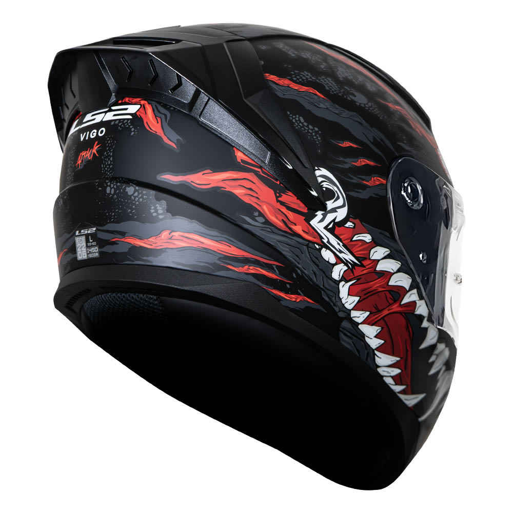 CASCO INTEGRAL LS2 FF810 KAIJU NEGRO / ROJO /  BLANCO3