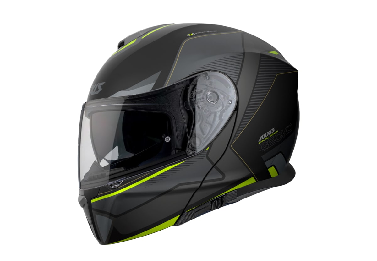 CASCO ABATIBLE AXXIS GECKO CAPITAL B3 AMARILLO FLUOR MATE2