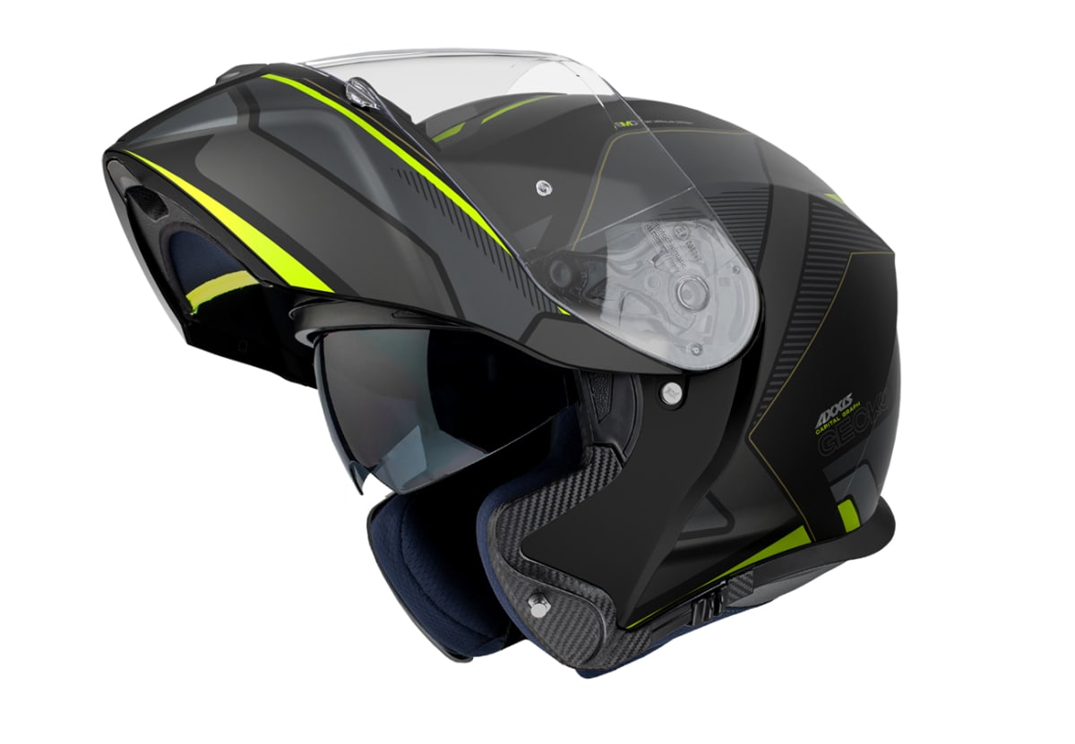 CASCO ABATIBLE AXXIS GECKO CAPITAL B3 AMARILLO FLUOR MATE3