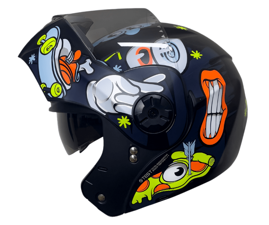 CASCO ABATIBLE ICH PIZZA AMARILLO KIDS1