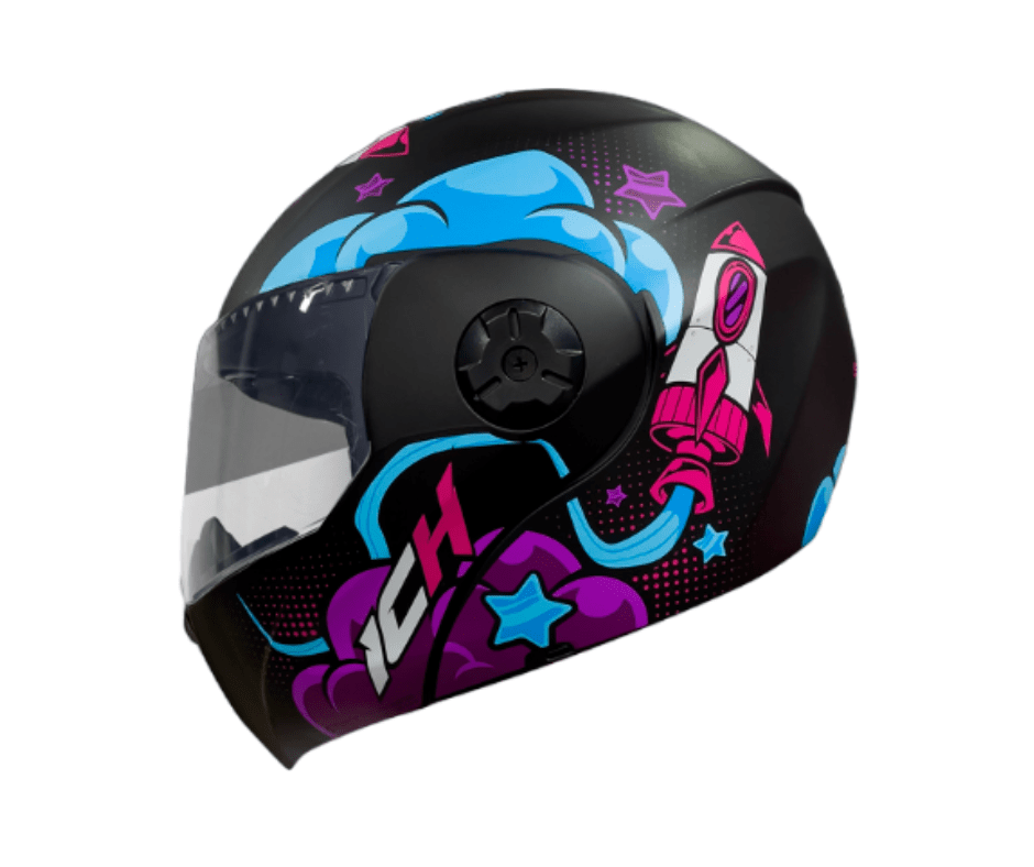 CASCO ABATIBLE ICH SPACE MORADO1