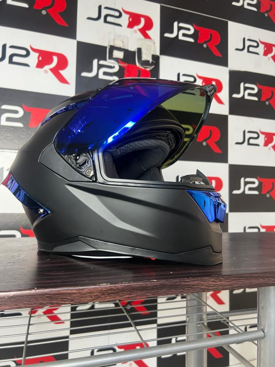 CASCO INTEGRAL LOGAN K1 SAFIRO AZUL / VISOR REVO4