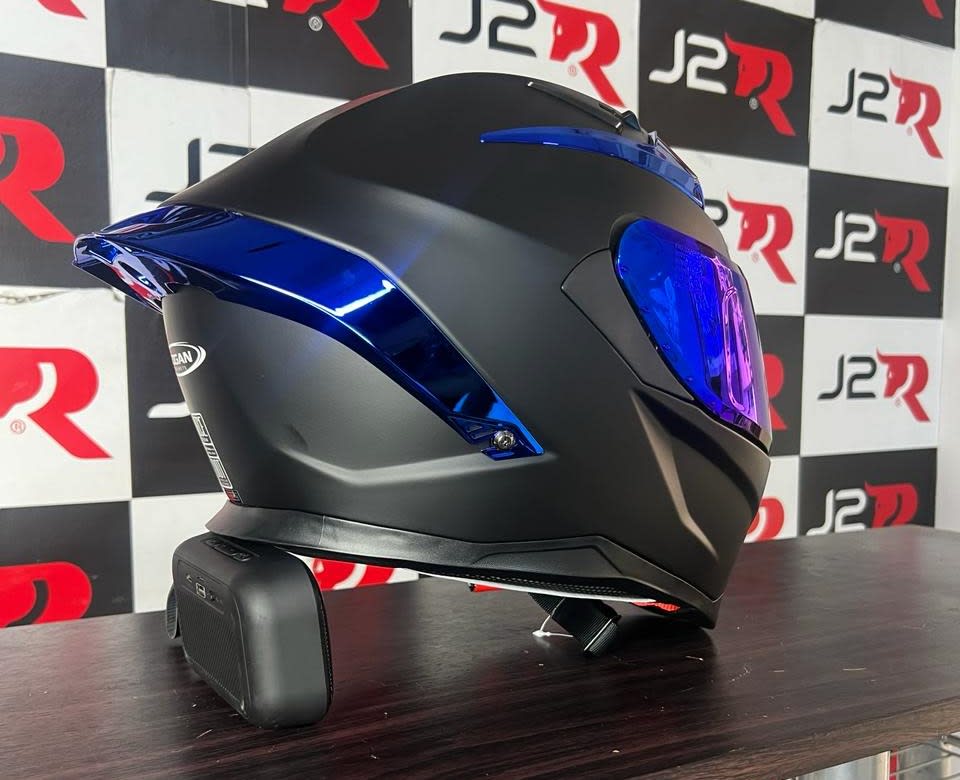 CASCO INTEGRAL LOGAN K1 SAFIRO AZUL / VISOR REVO6