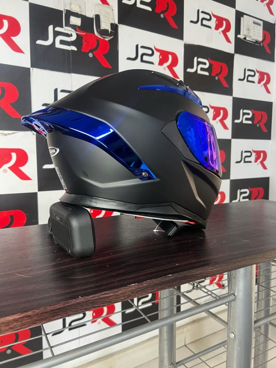 CASCO INTEGRAL LOGAN K1 SAFIRO AZUL / VISOR REVO5