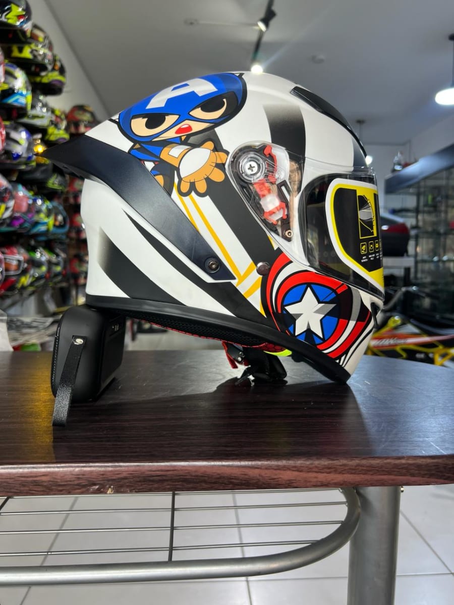 CASCO INTEGRAL SOMAN KIDS CAPITAN AMERICA BLANCO2