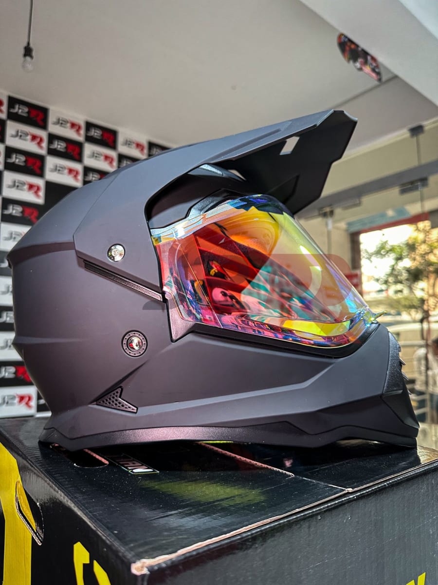 CASCO DOBLE PROPOSITO SOMAN NEGRO MATE V/ DORADO1