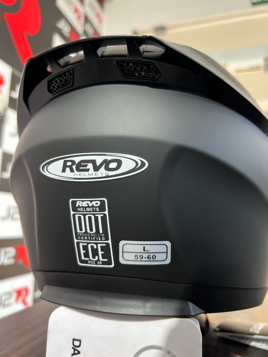CASCO ABATIBLE REVO R5 NEGRO MATE VISOR ROJO D/N2