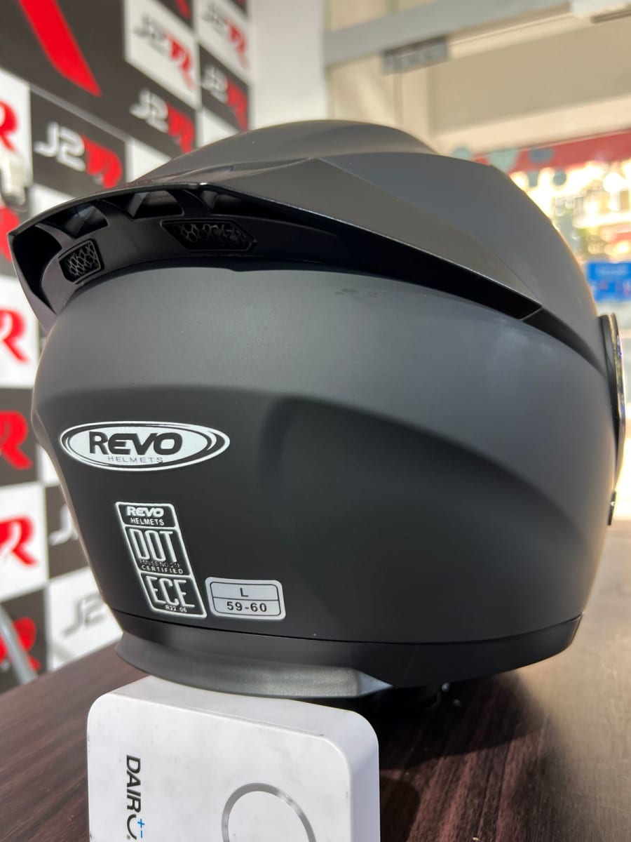 CASCO ABATIBLE REVO R5 NEGRO MATE VISOR AZUL D/N3