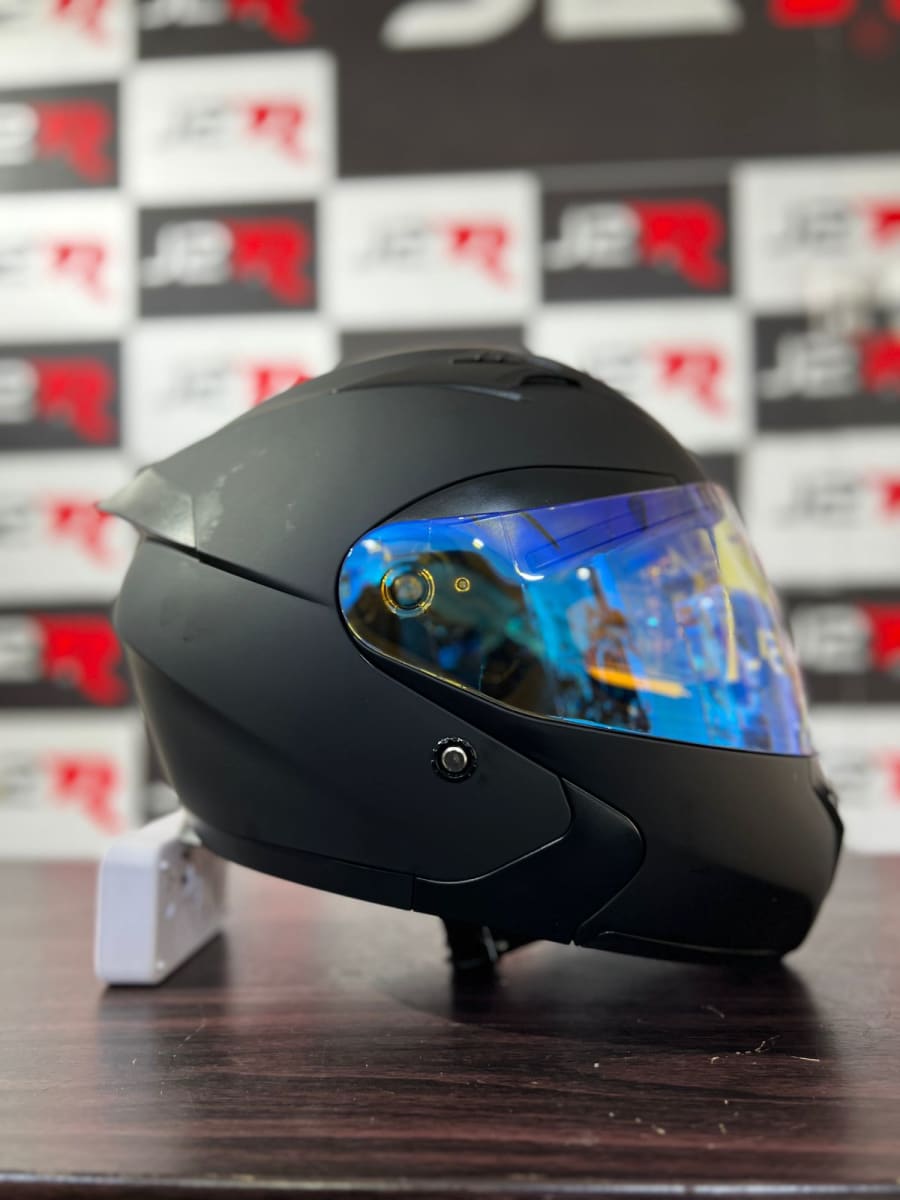 CASCO ABATIBLE REVO R5 NEGRO MATE VISOR AZUL D/N1