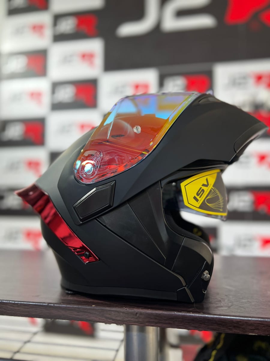 CASCO ABATIBLE SOMAN NEGRO MATE SAFIRO ROJO4