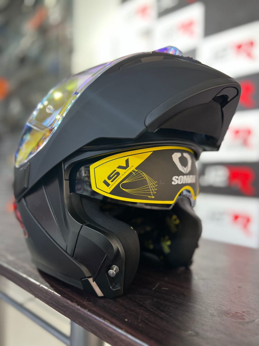 CASCO ABATIBLE SOMAN NEGRO MATE SAFIRO ROJO5