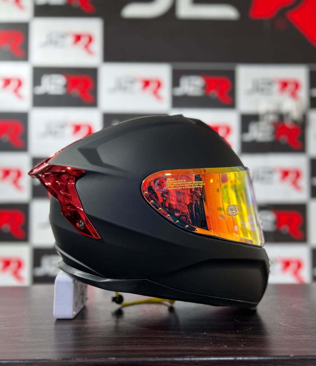 CASCO INTEGRAL SOMAN RAPTOR NEGRO MATE SAFIRO ROJO1