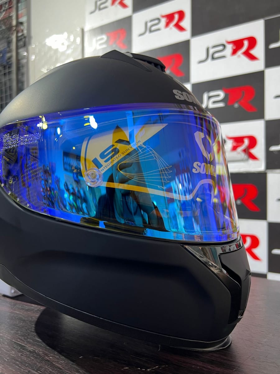 CASCO INTEGRAL SOMAN RAPTOR NEGRO MATE SAFIRO AZUL3
