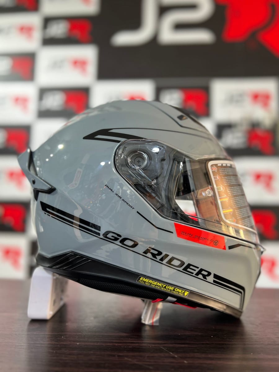 CASCO INTEGRAL NZI GO RIDER STREAM SOLID NOUVEAU GREY1
