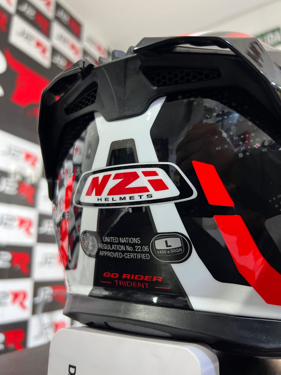 CASCO INTEGRAL NZI GO RIDER STREAM TRIDENT BLACK / GREY / RED4