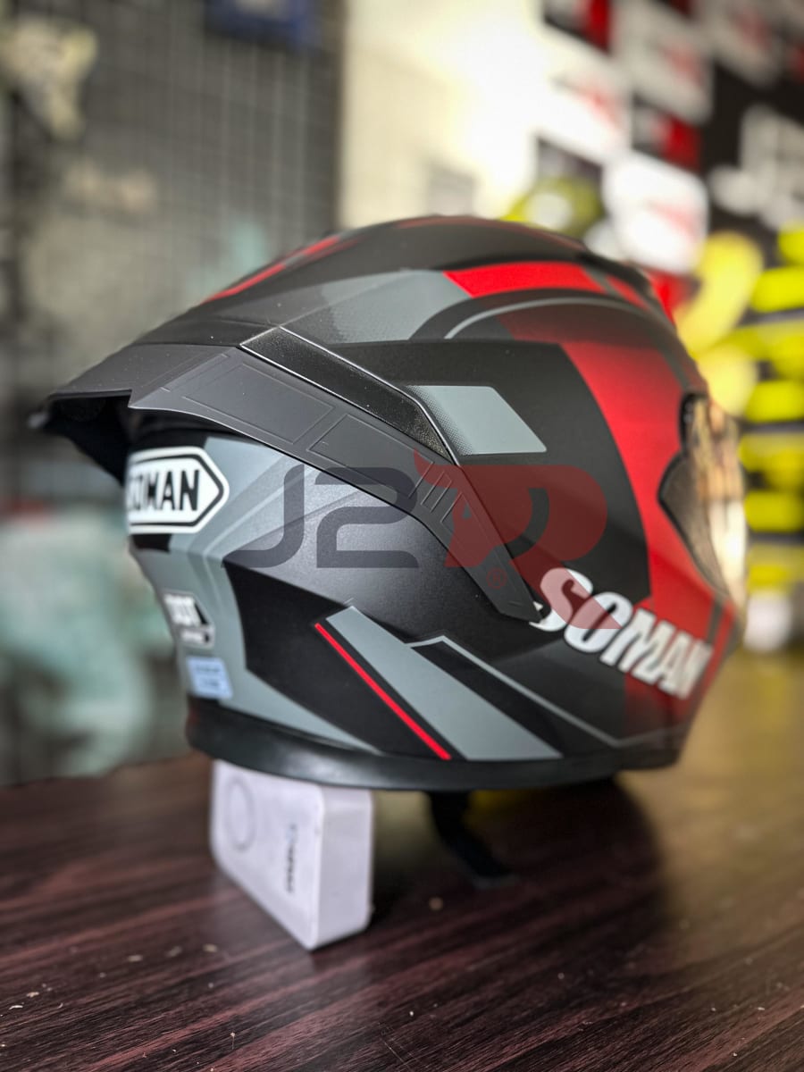 CASCO INTEGRAL SOMAN PHANTOM ROJO / NEGRO3