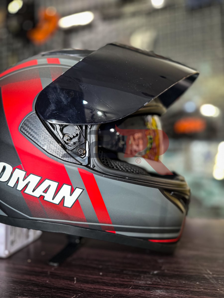 CASCO INTEGRAL SOMAN PHANTOM ROJO / NEGRO2