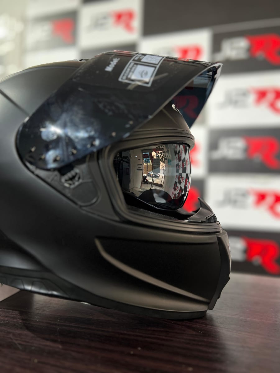 CASCO INTEGRAL LOGAN F5 NEGRO COMPLETO MATE3