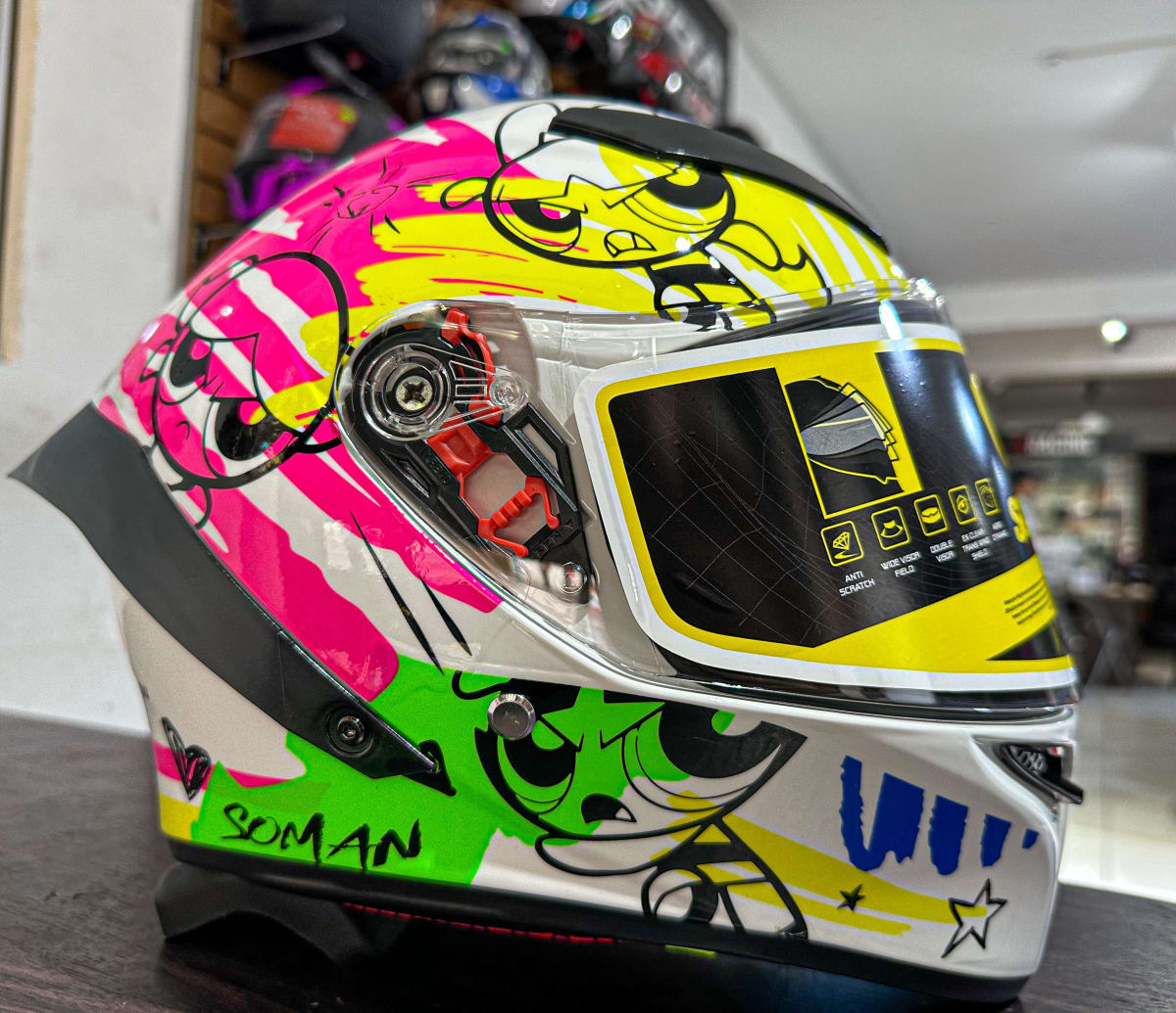 CASCO INTEGRAL SOMAN KIDS SUPER PODEROSAS1