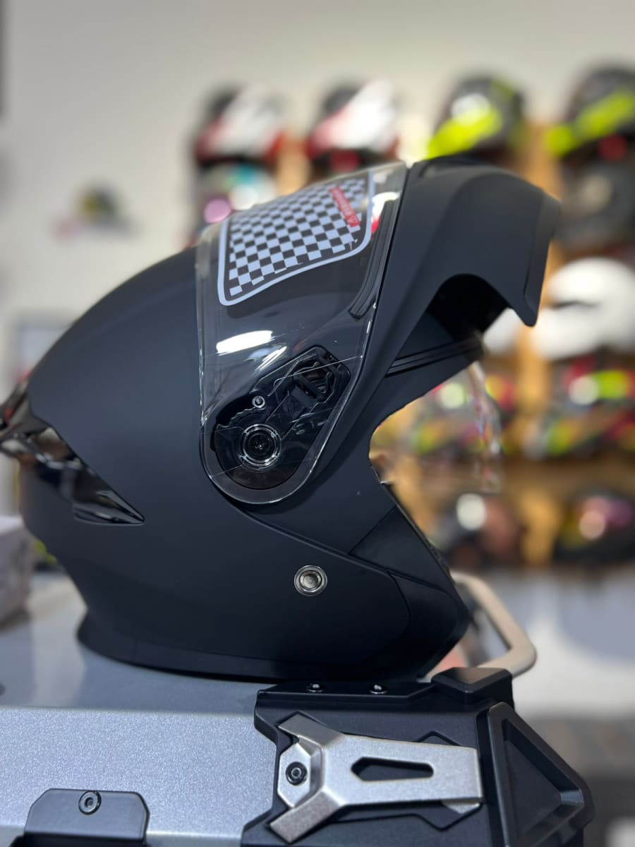 CASCO ABATIBLE LOGAN L1 NEGRO MATE5