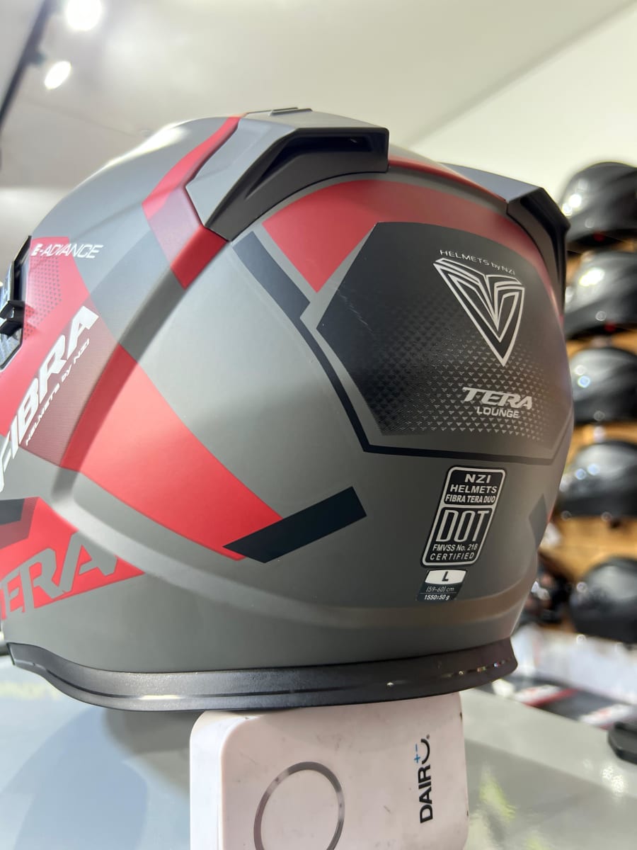 CASCO ABATIBLE FIBRA TERA DUO CHROMA LOUNGE ATRANCITA ROJO MATE6