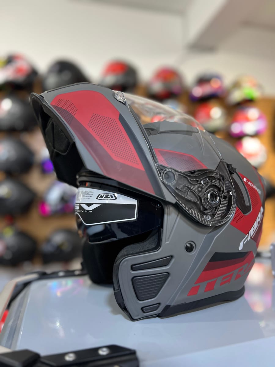 CASCO ABATIBLE FIBRA TERA DUO CHROMA LOUNGE ATRANCITA ROJO MATE5