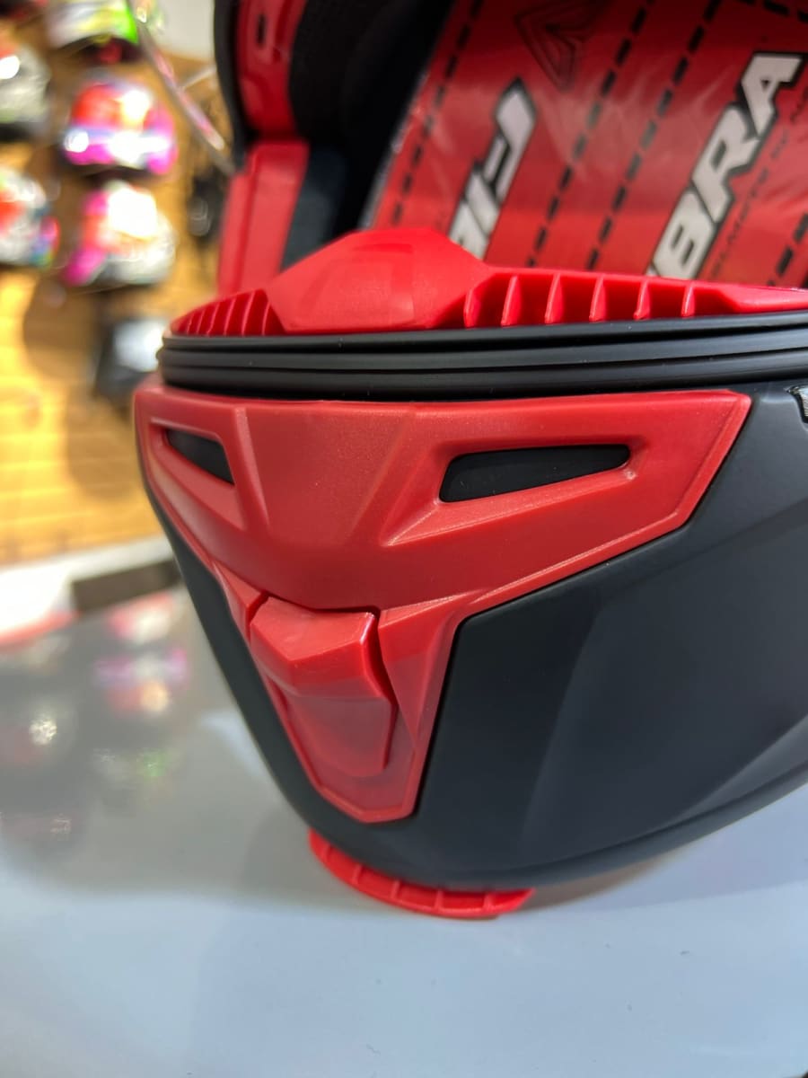 CASCO INTEGRAL FIBRA CHROMA ROJO ROJO NEGRO MATE2