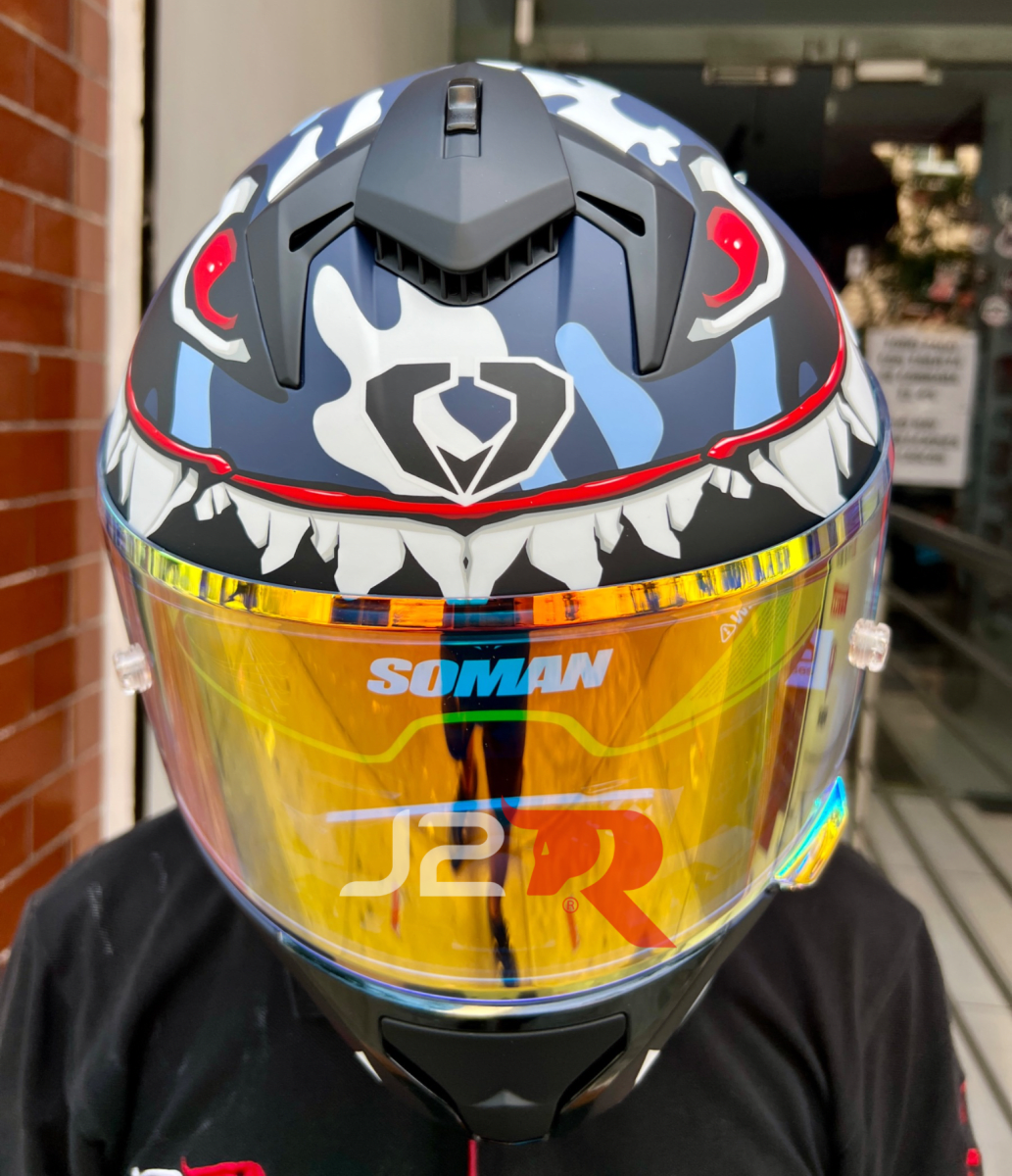 CASCO INTEGRAL SOMAN RAPTOR MILITAR AZUL V/REVO3