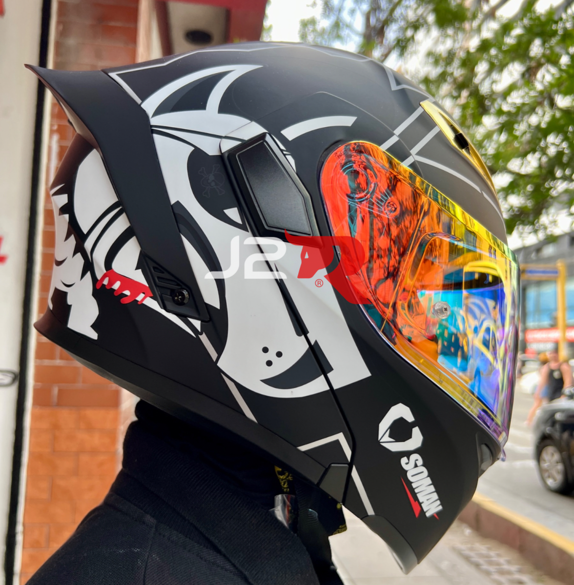 CASCO ABATIBLE SOMAN BULL DOG VISOR REVO4