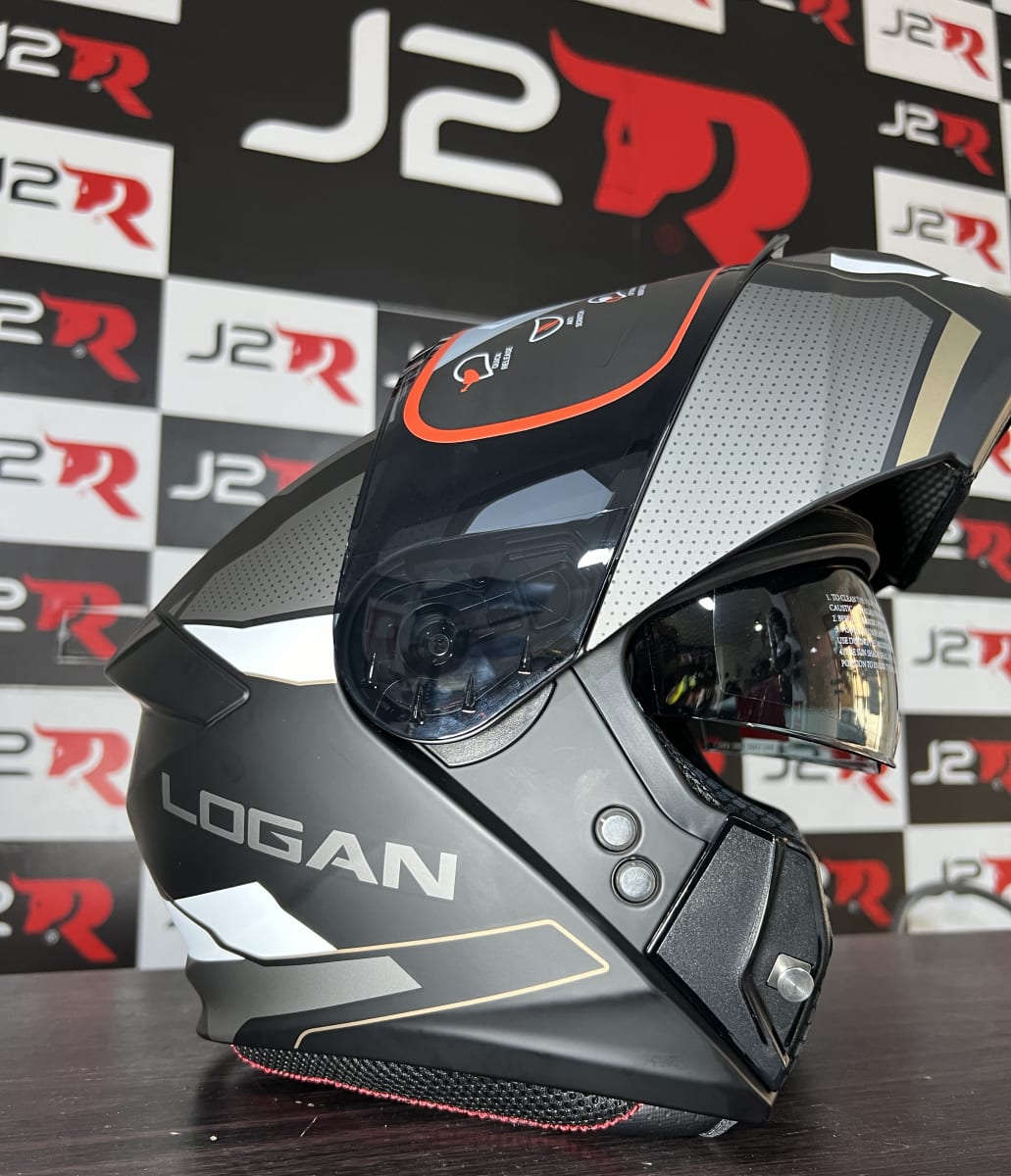 CASCO ABATIBLE LOGAN K10 GRIS / NEGRO / MARRON2