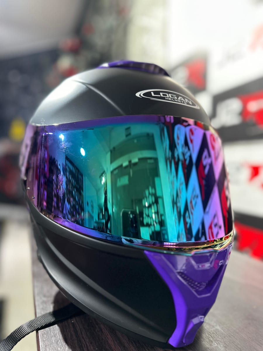 CASCO INTEGRAL LOGAN F5 SAFIRO MORADO4