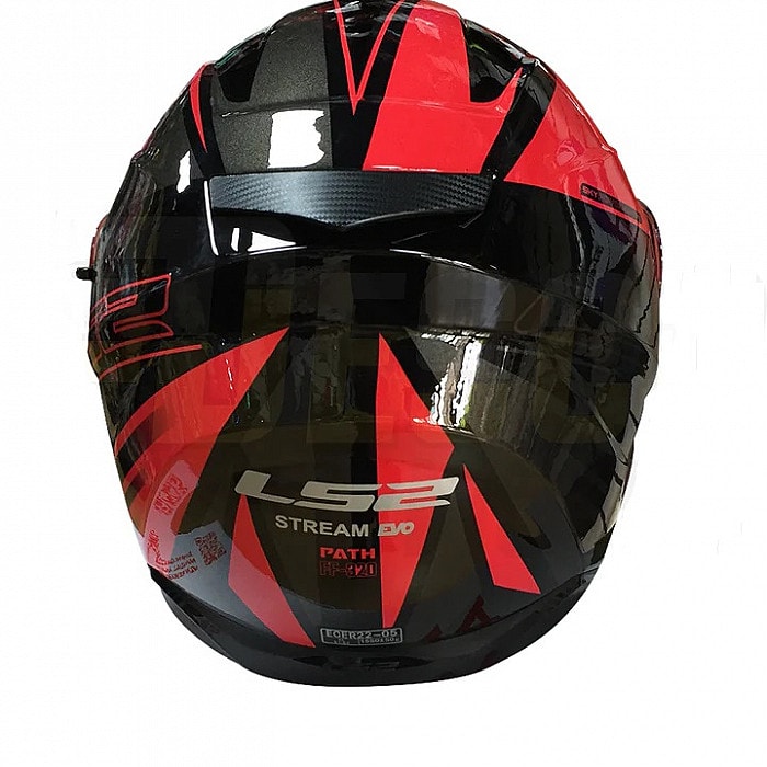 CASCO INTEGRAL LS2 FF320 STREAM EVO PATH ROJO/NEGRO2