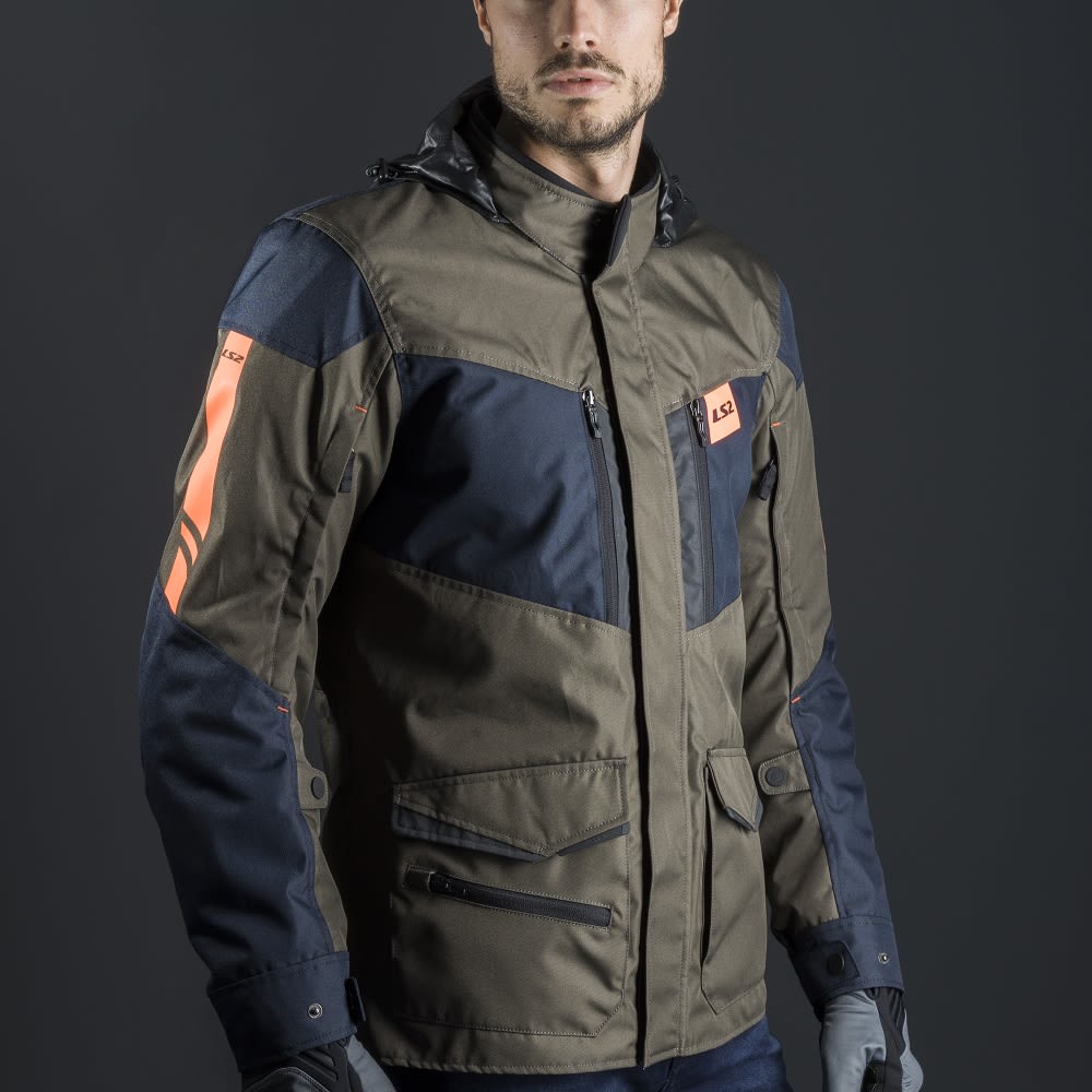 CASACA LS2 METROPOLIS HOMBRE CAQUI/AZUL/NARANJA6