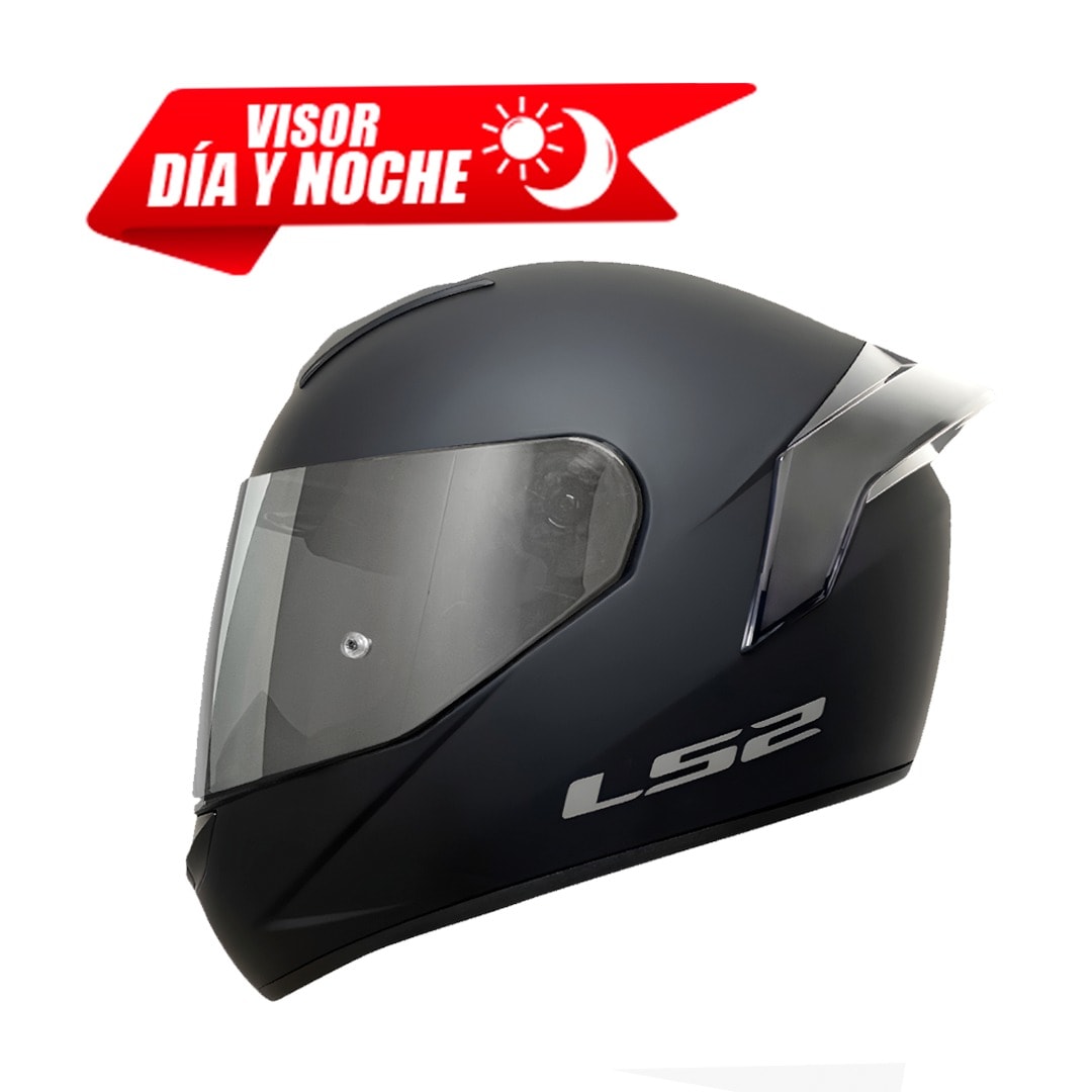 CASCO INTEGRAL LS2 NS352 NEGRO MATE SAFIRO PLATA3