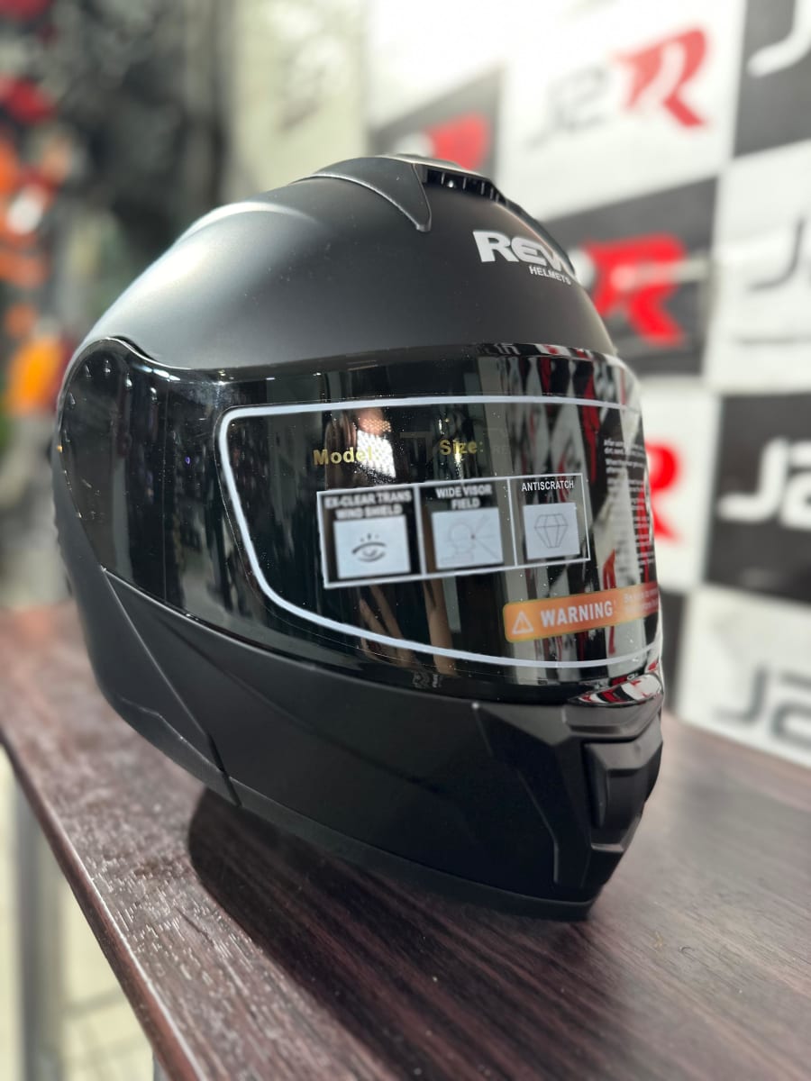 CASCO ABATIBLE REVO NEGRO MATE C/ LUZ LED VISOR NEGRO3