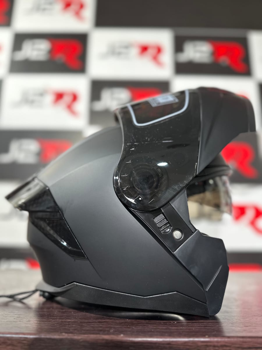 CASCO ABATIBLE REVO NEGRO MATE C/ LUZ LED VISOR NEGRO2