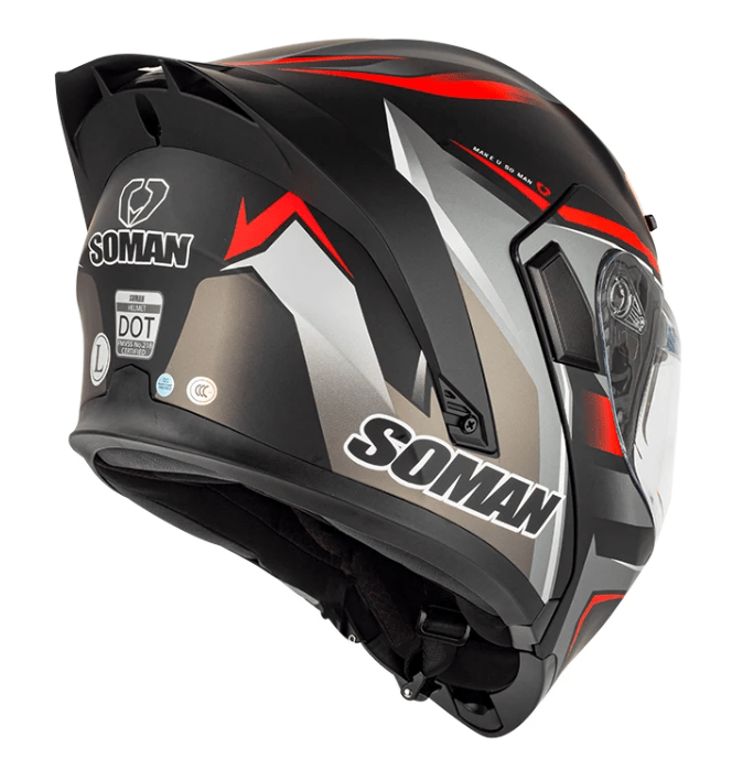 CASCO ABATIBLE SOMAN ARCOIRIS ROJO / GRIS2