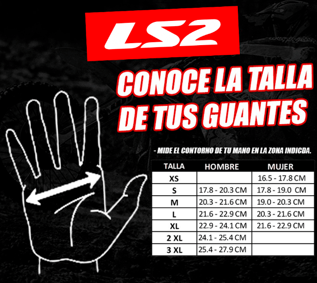 GUANTES LS2 SPARK 2 NEGRO/ROJO3