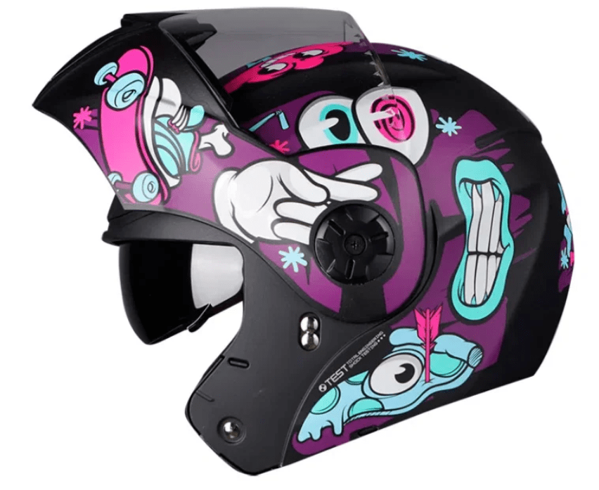 CASCO ABATIBLE ICH PIZZA ROSADO KIDS2