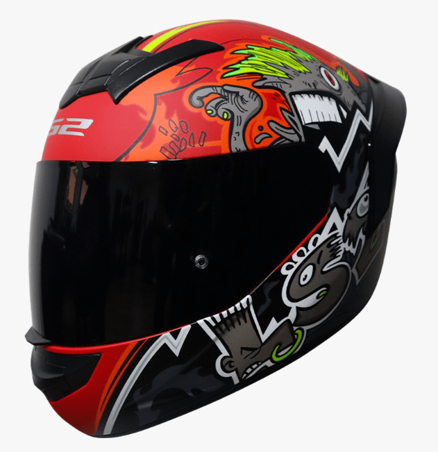 CASCO INTEGRAL LS2 NS352 HIPST NEGRO MATE/GRIS/ROJO3